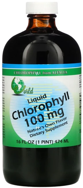 월드 액상엽록소 100mg 474ml 3병 블러드슈가 그린슈퍼푸드 정화 클로로필 보리순 새싹보리 - 쿠팡