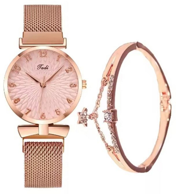 여성패션시계 테디 분홍
