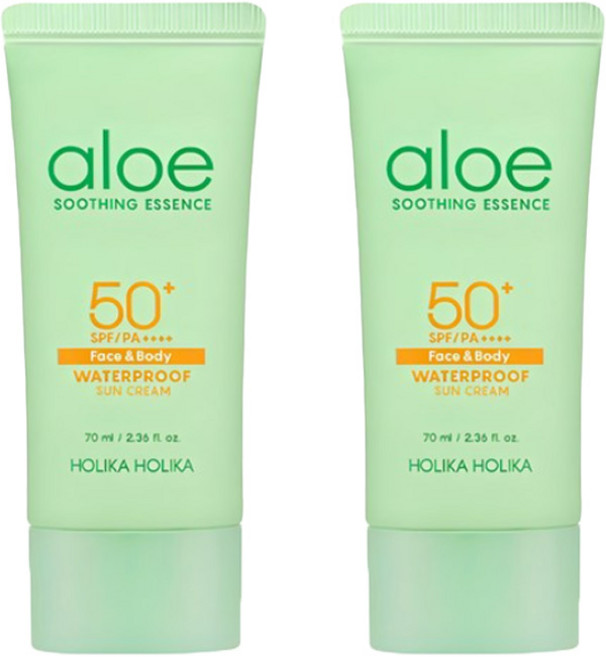 홀리카홀리카 알로에 워터프루프 선크림 SPF50+ PA++++, 70ml, 2개