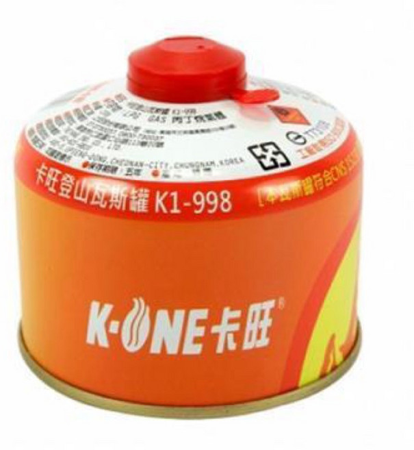 K-ONE 卡旺 高山瓦斯罐 戶外露營登山專用 輕巧便攜 穩定燃燒, 1個, 230g