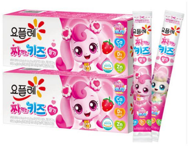 빙그레 요플레 짜먹는 키즈 딸기, 240g