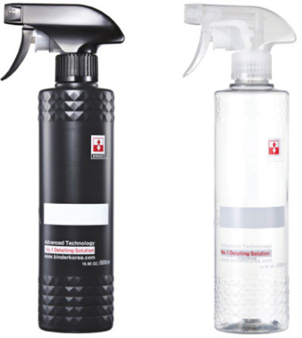 바인더 디테일링 소분용기 분무기 블랙/투명 500ml, 1개