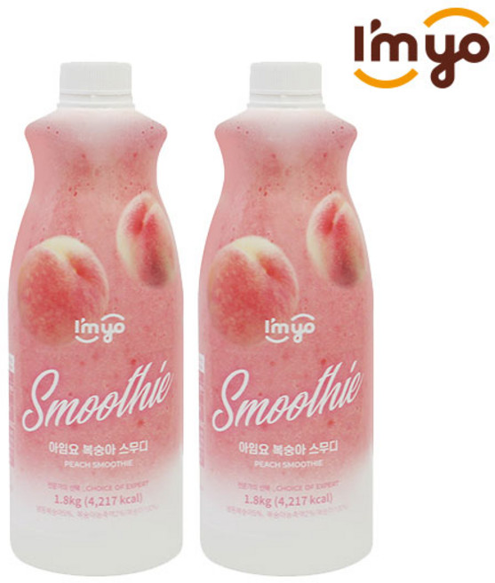 아임요 복숭아 스무디 1.8kg 2개세트, 2개
