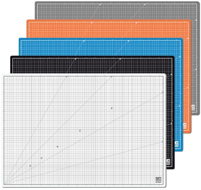 윈스타 칼라 커팅매트 A1 데스크 매트 셀프힐링 컷팅, 오렌지