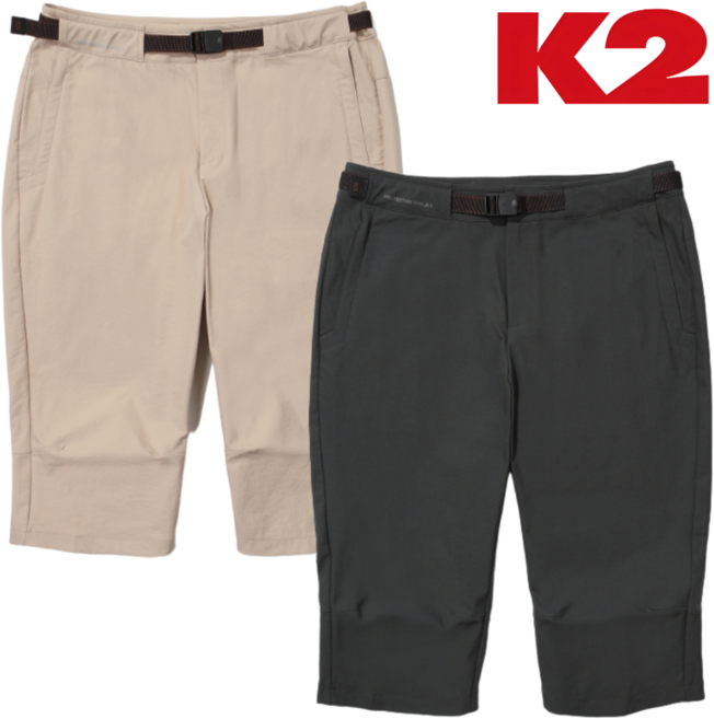 [정상가: 129 000원] K2 여성 7부 팬츠 허리 전체 이밴드 루프 벨트 스트레치 신축성 착용감 우수 하이킹 바지 여름 일상 등산 산행 산책 트레킹 여행 나들이 피크닉 하의