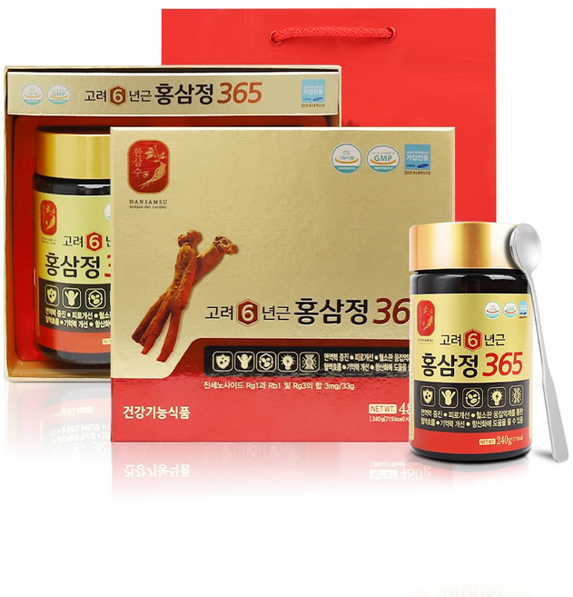 6년근 홍삼정 365 2병, 240g, 2개