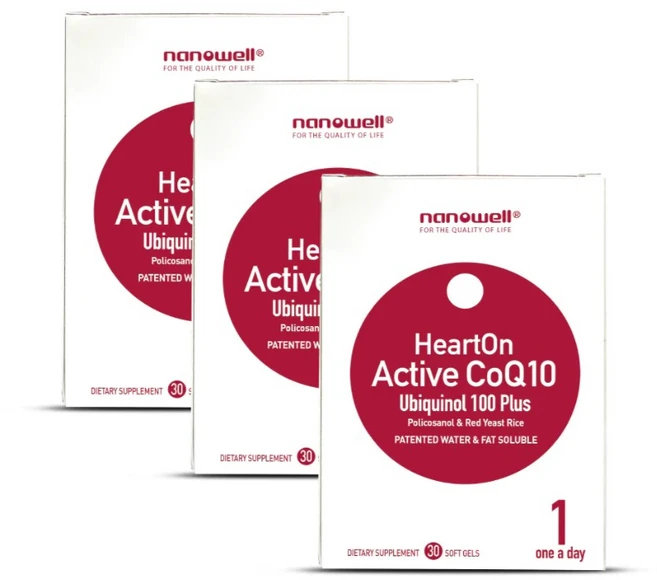 나노웰 하트온 엑티브 유비퀴놀 코큐텐 90정 (3개월분), 1개 - 쿠팡