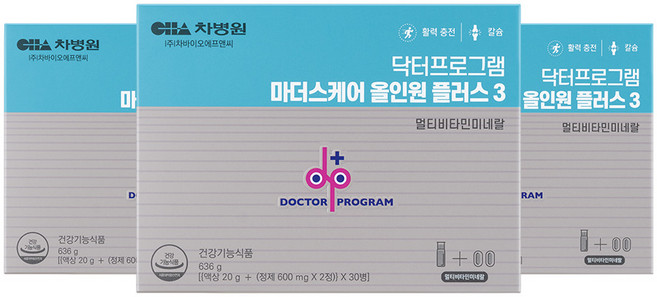 닥터프로그램 종합 멀티 비타민 칼슘 미네랄 영양제 마더스케어 올인원 플러스3 3박스, 30회분, 3개
