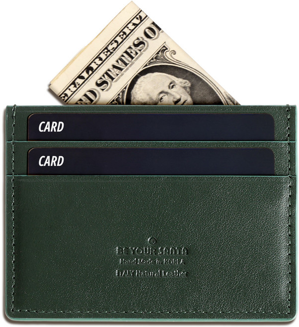 비유어산타 이태리 천연 소가죽 Made in Korea 카드지갑