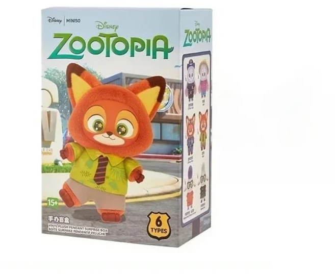 Zootopia Anime Collection 플러시 블라인드 박스 주변기기 배낭 펜던트 트렌디 장난감 데스크탑 장식품 미, 04 random 1pc