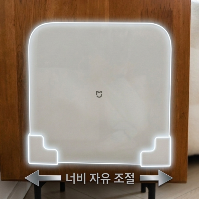 모노리 강력접착 무타공 체중계 거치대 다용도 길이조절 벽걸이, 화이트, 1개