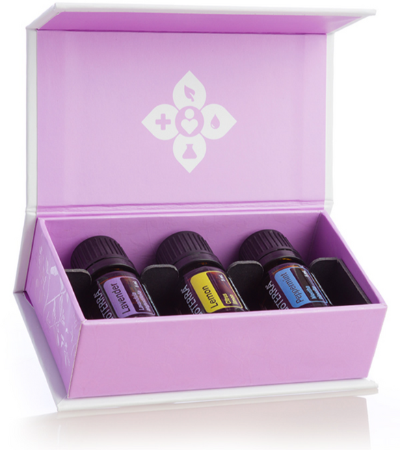 도테라 인트로 키트 3종 아로마 오일 (라벤더 레몬 페퍼민트 각 5ml) 식용, 1개