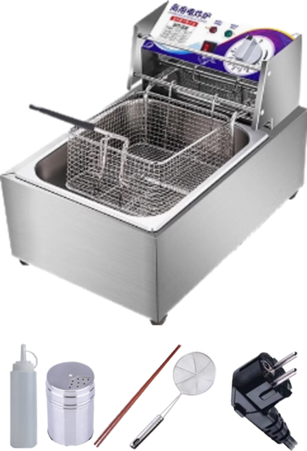 민들레슈퍼 업소용 튀김기 소형 가정용 전기 치킨 돈까스 튀김기계, 10L 단일