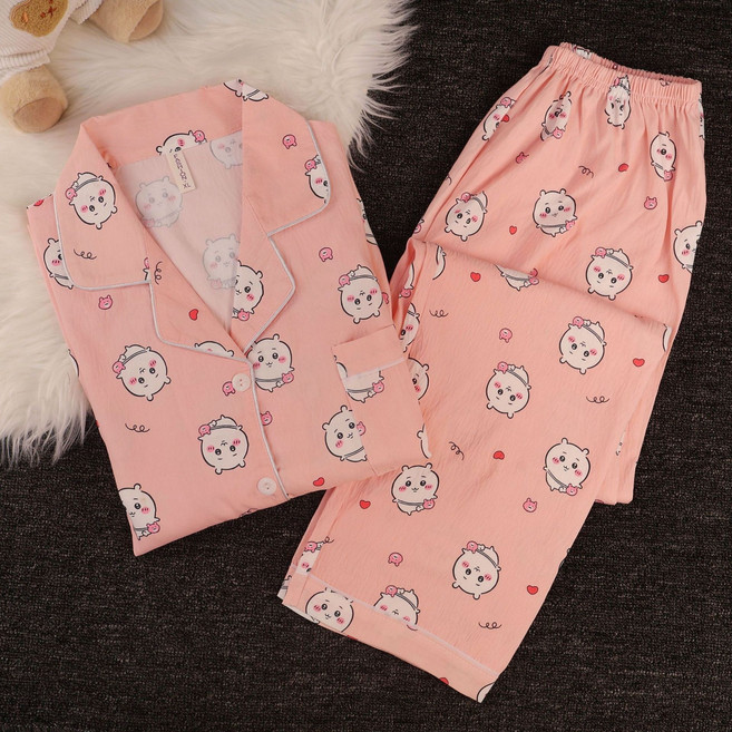 LOVEND 귀여운 캐릭터 여성잠옷세트 치이카와 우사기 하치와레 파자마