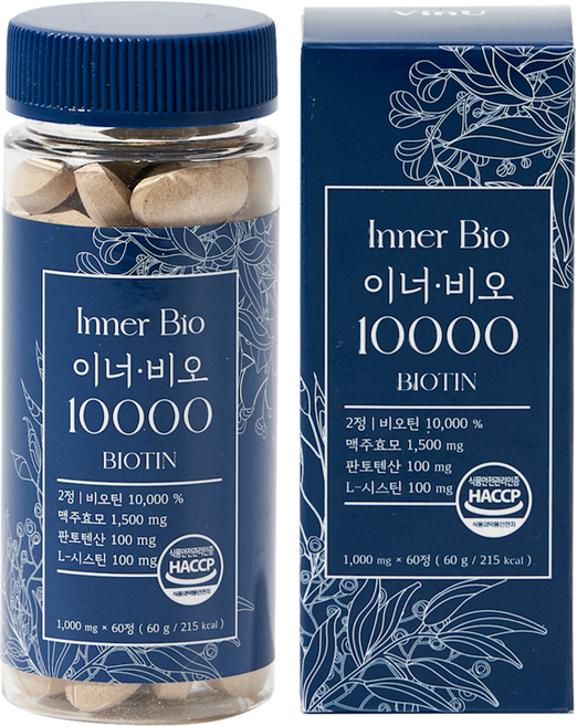 이너비오 여성용 비오틴 10000 60g, 60정, 1개