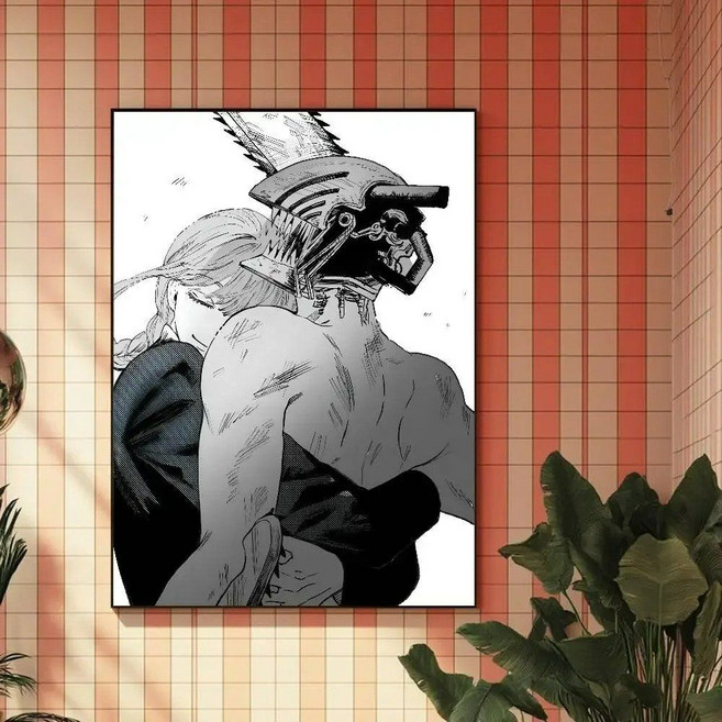 체인소맨포스터 레제 마키마 덴지 아키 히메노 애니포스터 굿즈 벽장식, z13