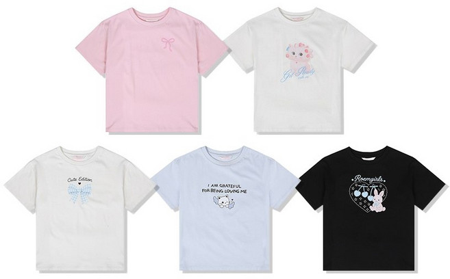9위 - 로엠걸즈 데일리 반팔티셔츠RGRA2631C_강남점