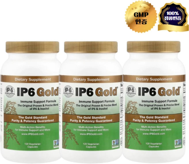 2+1 IP6 인터내셔널 IP6 Gold 이노시톨 칼슘 마그네슘 베지 캡슐 120정, 3개 - 쿠팡