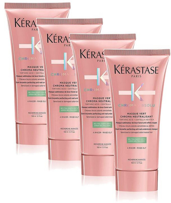 케라스타즈 크로마 앱솔루 크로마 뉴트럴라이징 그린 마스크 Kerastase Chroma Absolute Green Mask, 4개