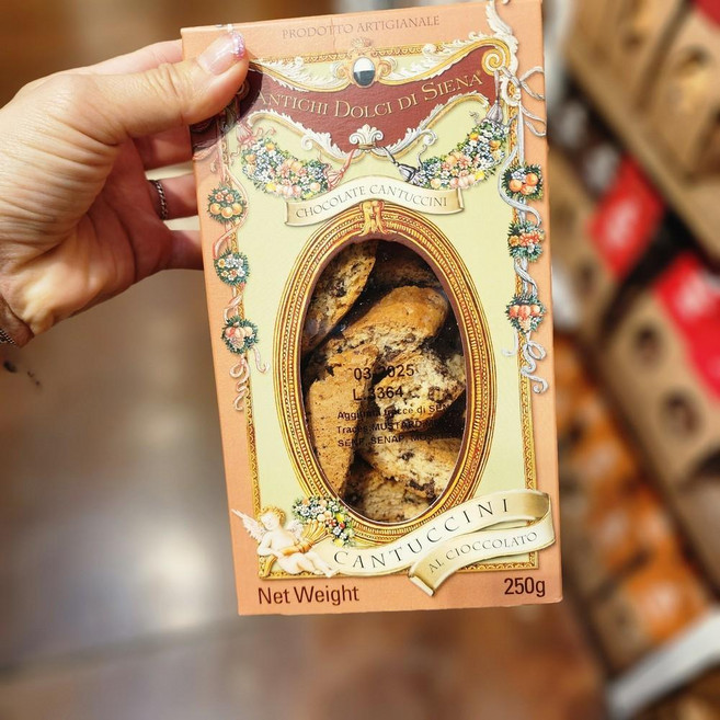 ANTICHI DOLCI DI SIENA 초콜릿 칸투치니 비스코티 비스킷, 6개, 250g