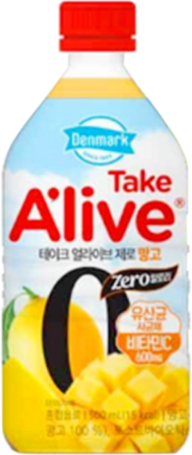 덴마크 테이크 얼라이브 망고 제로 500ml * 6개