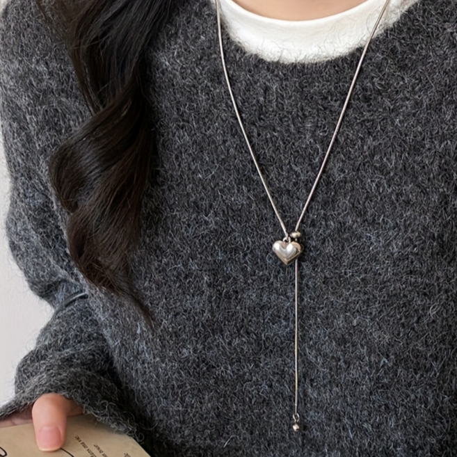 우아한 데일리 미니멀 심플 하트 펜던트 목걸이