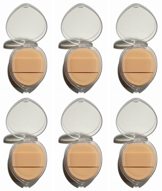 초밀착 광채 미니퍼프 손가락 블러셔 핑거 퍼프, 6개, 스킨퍼프&케이스