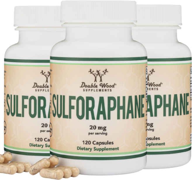 더블우드 설포라판 브로콜리 씨드 추출물 20mg 캡슐 Double Wood Sulforaphane, 120정, 3개