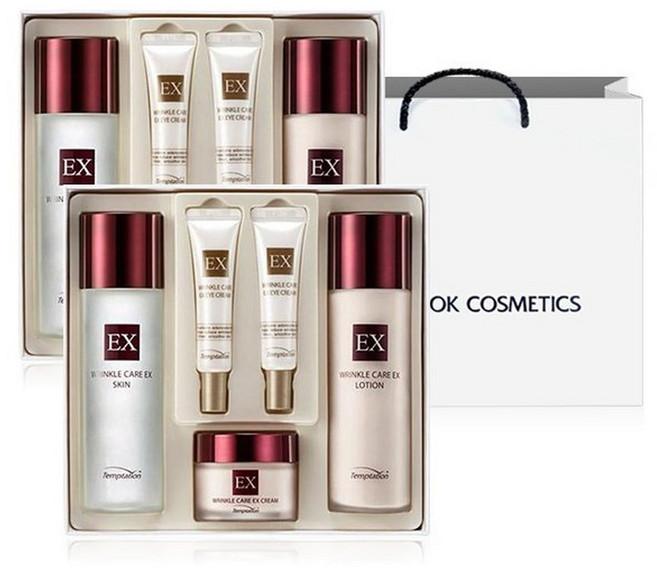 한국화장품 템테이션 링클 케어 EX 기초세트 x 2(쇼핑백포함), 2세트