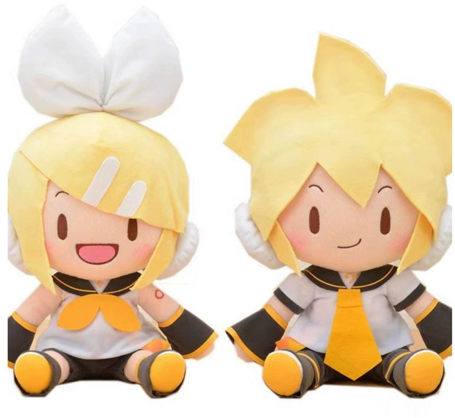 카가미네렌 봉제인형 누이 쿠션 인형 대형인형 카가미네린 프세카 프로젝트세카이, 좌고 약 30CM, 옵션1 카가미네렌