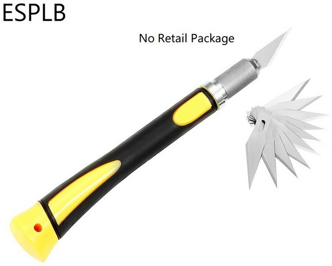 10 개 SK5 블레이드 나무 조각 도구 과일 음식 공예 칼 미끄럼 방지 핸들 WL9302S, 01 No Retail Package, 01 No Retail Package, 01 No Retl Package