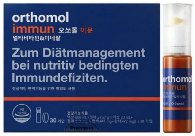 동 아 제 약 이 뮨 정식수입 [유통기한 2027년 02월까지] 오 쏘 몰 30일분 쇼핑백포함 [액상(20ml)+정제형(540mg x 2캡슐)] x30개입, 1박스, 627.57ml - 쿠팡