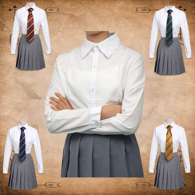 매직 마법사 여성용 와이셔츠 셔츠 망토 옷 교복 호그와트 코스튬 코스프레 할로윈 데이