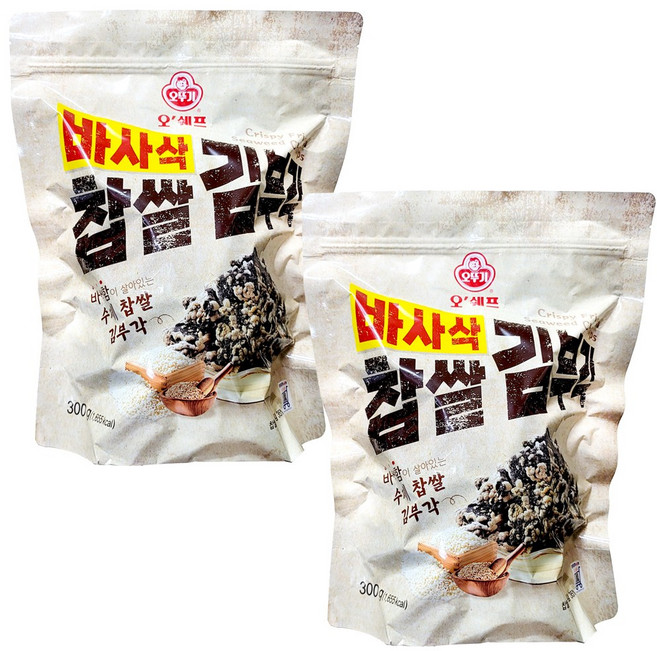 오뚜기 오쉐프 바사삭 찹쌀 김부각 300g 빠른배송, 2개