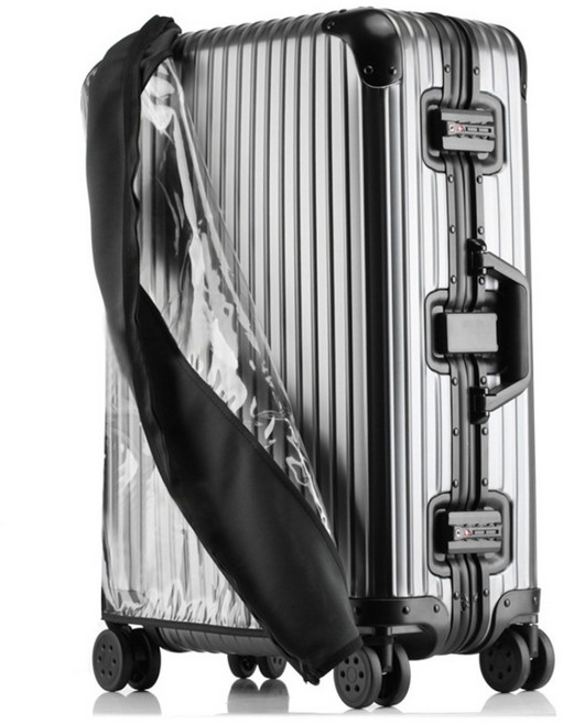 제품공감 벗길 필요 없는 지퍼형 투명 스판 캐리어 커버