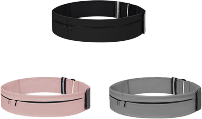 시즌크랙 벨크로 방수 3포켓 러닝벨트, L, 핑크, 1개