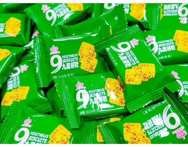 九蔬餅乾, 1個, 九蔬餅乾 一份600g 約45包, 600公克, 九蔬