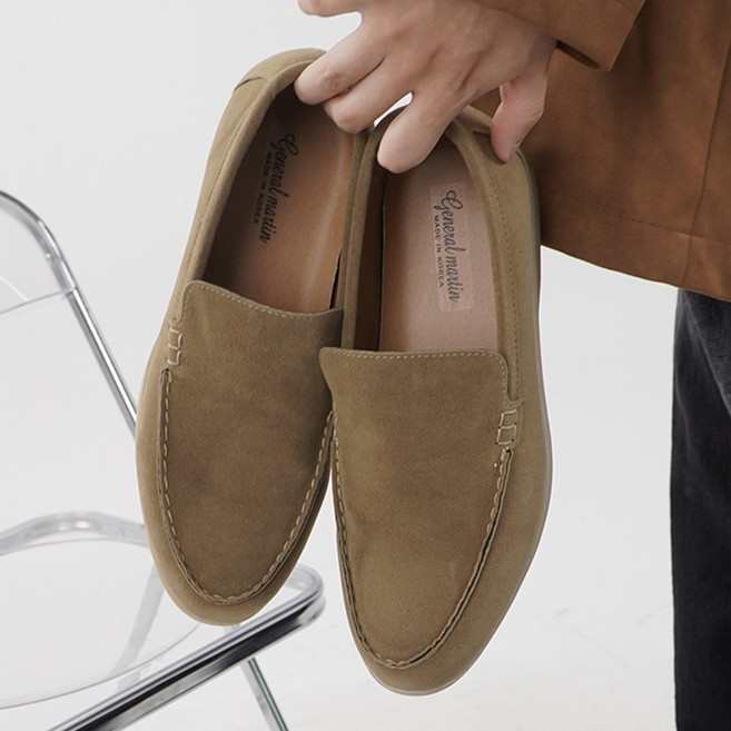 [당일출고] 절개 남자 남성 스웨이드 페니 로퍼 구두