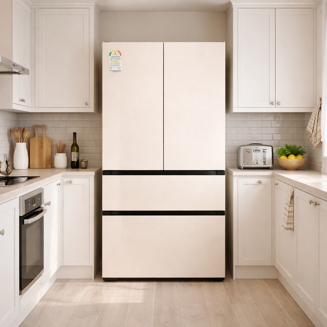 [색상선택형] LG전자 오브제 402L 스탠드형 김치냉장고 메탈 4도어 디오스 방문설치, Beige, Z403meef53