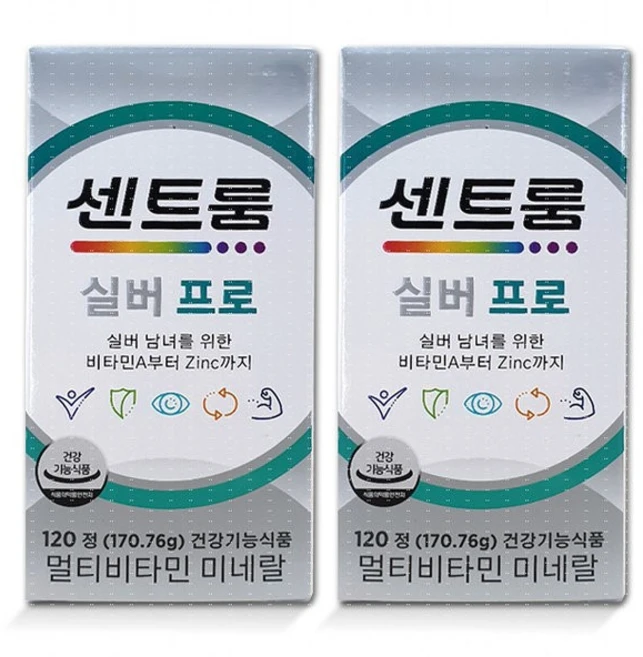 센트룸 실버 프로 멀티비타민 약국정품, 2개, 120정 - 쿠팡
