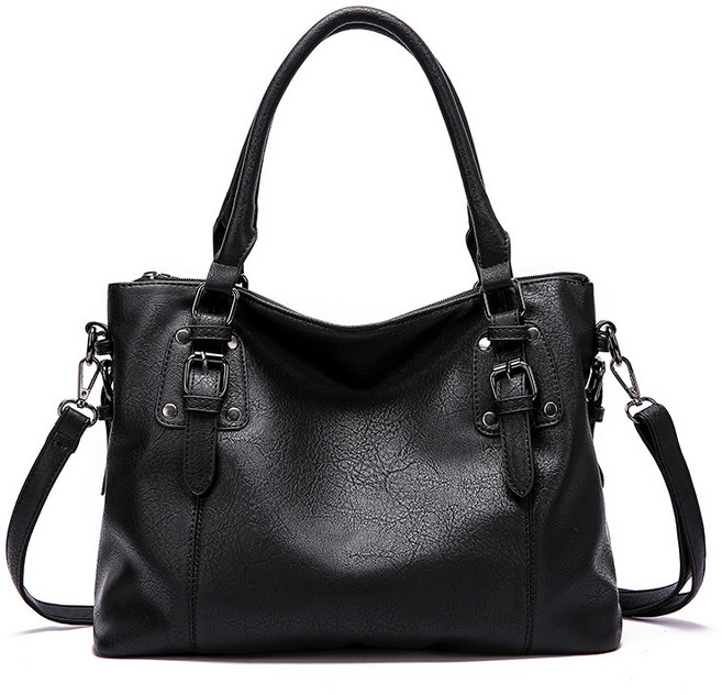 SHOPPI 여성 심플 가죽 숄더백 크로스백 토트백