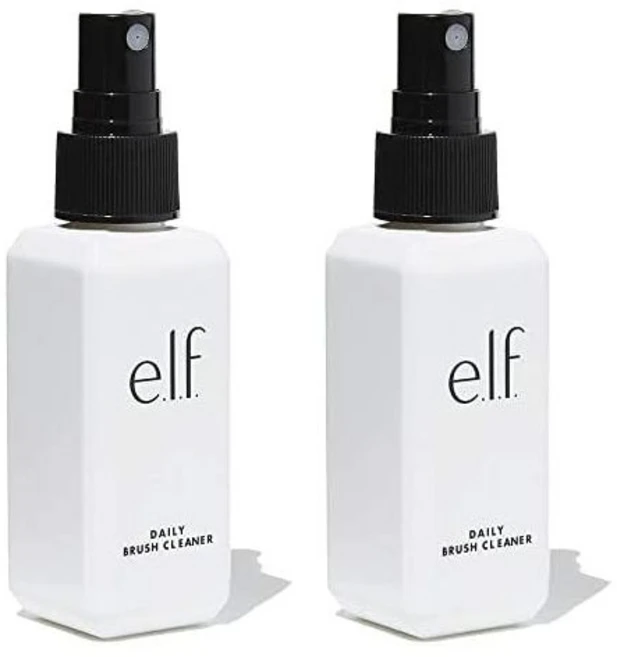 E.L.F. 데일리 브러시 클리너 메이크업 클리너는 깨끗한 메이크업을 위해 먼지 기름 이물질 등을 씻어내고 비건 및 크루얼티 프리 소형, 2.02 Fl Oz (Pack of 2), 1개 - 쿠팡