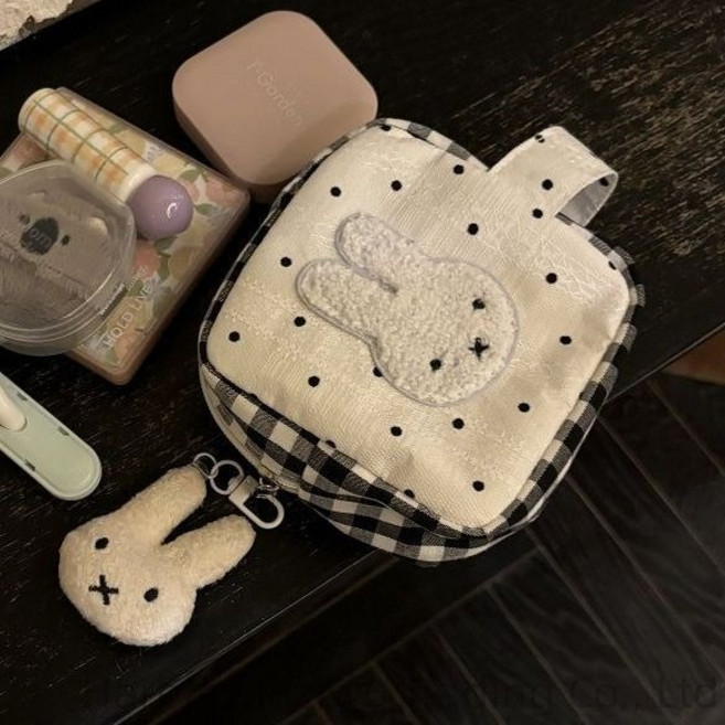 미피 토끼 캐릭터 러블리 클래식 제로지갑 카드백 쇼트 지갑 휴대용 파우치 수납백 세면가방