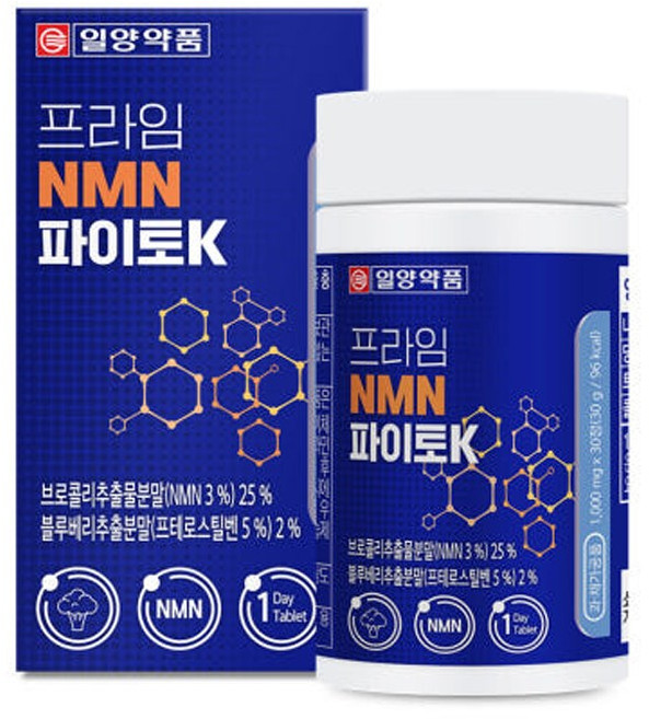 일양약품 프라임 NMN 파이토K 브로콜리 추출물 프테로스틸벤, 30정, 1개