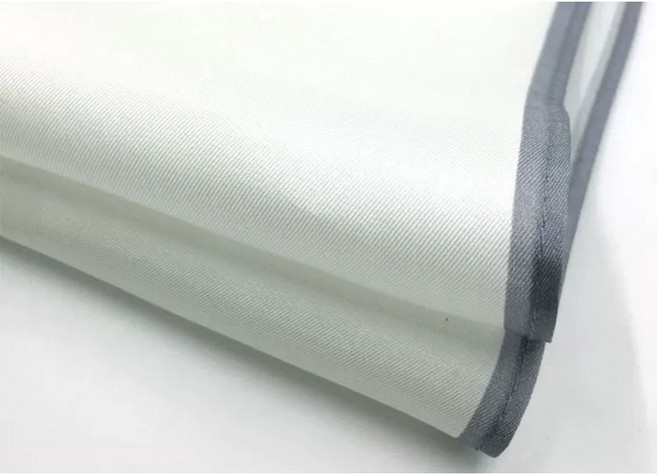 Folkore Classic 手工捲邊真桑蠶絲口袋巾 真絲方巾 絲巾 Square Pocket - 簡約多款, 白底灰色捲邊, 1個