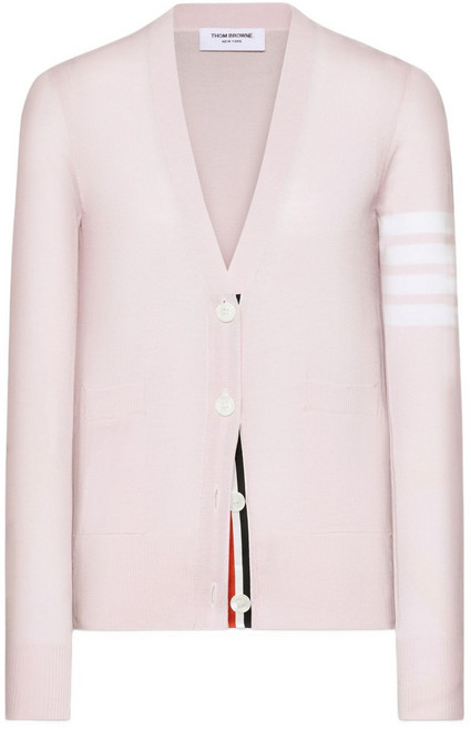 톰 브라운 V넥 소매 디테일 가디건
