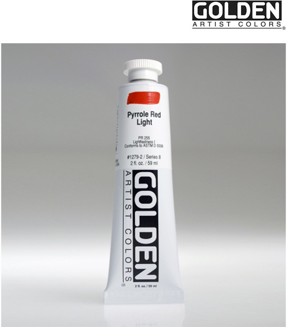 골든 아크릴물감 헤비바디 60ml S8 Pyrrole Red Light