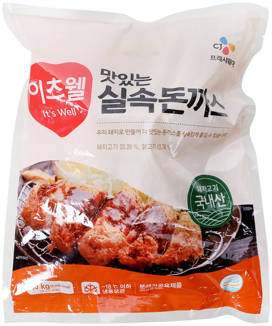 이츠웰 맛있는실속돈까스 130g*10입, 5개, 1.3kg