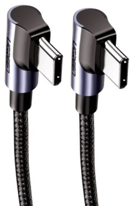 유그린 더블 90도 C to C타입 고속충전케이블 2m, 혼합색상, 1개