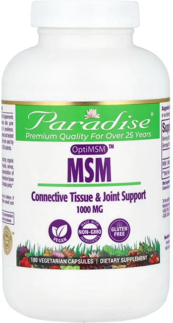 파라다이스 허브 옵티MSM 1000 mg 180 베지캡슐, 6개, 180정 - 쿠팡